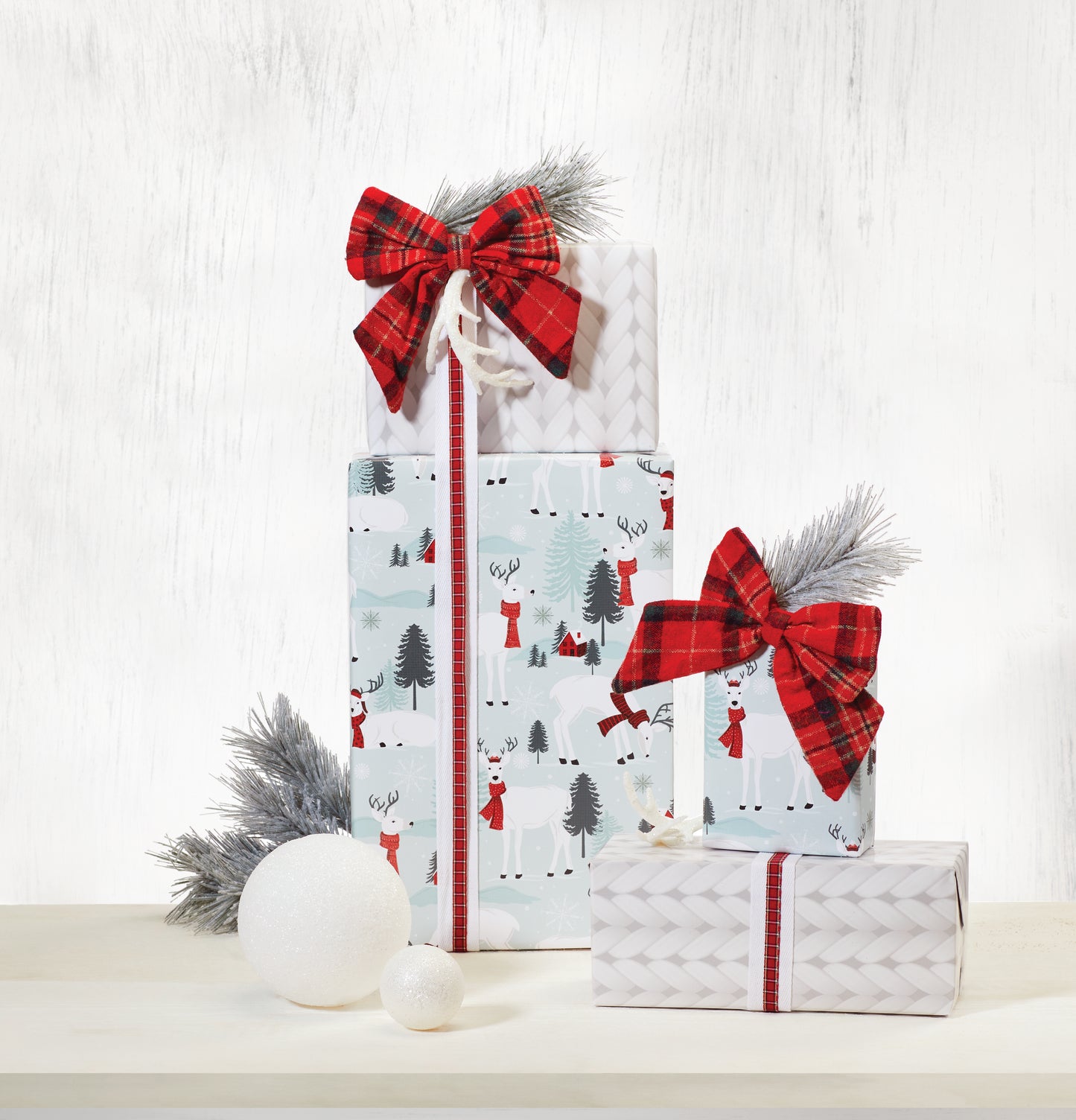 Scarf Reindeers Reversible Roll