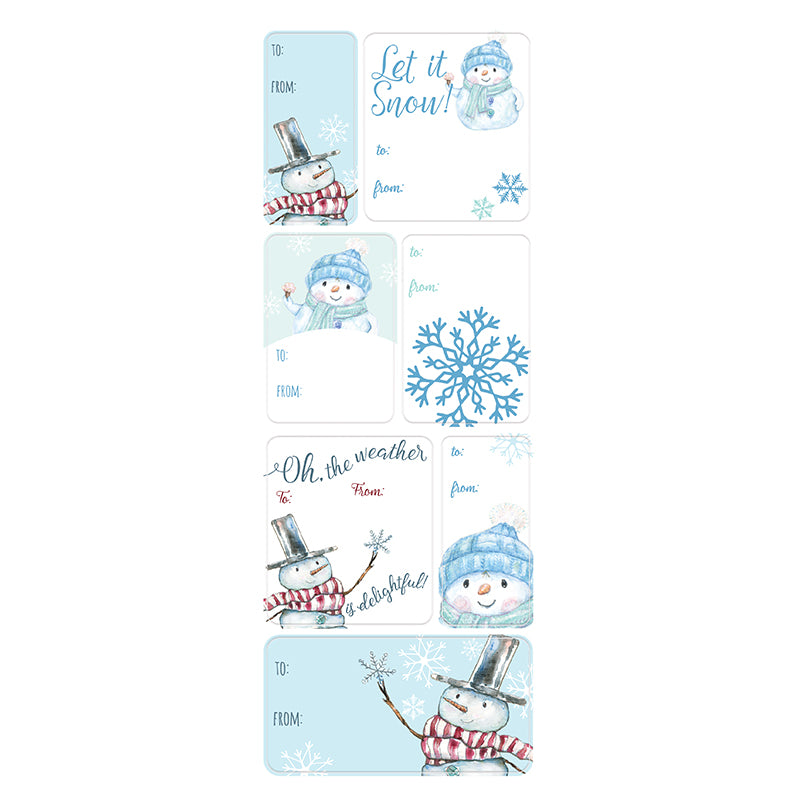 Snowman Sticker Labels