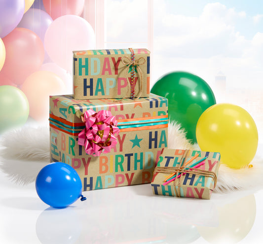 Happy Birthday Kraft Jumbo Roll