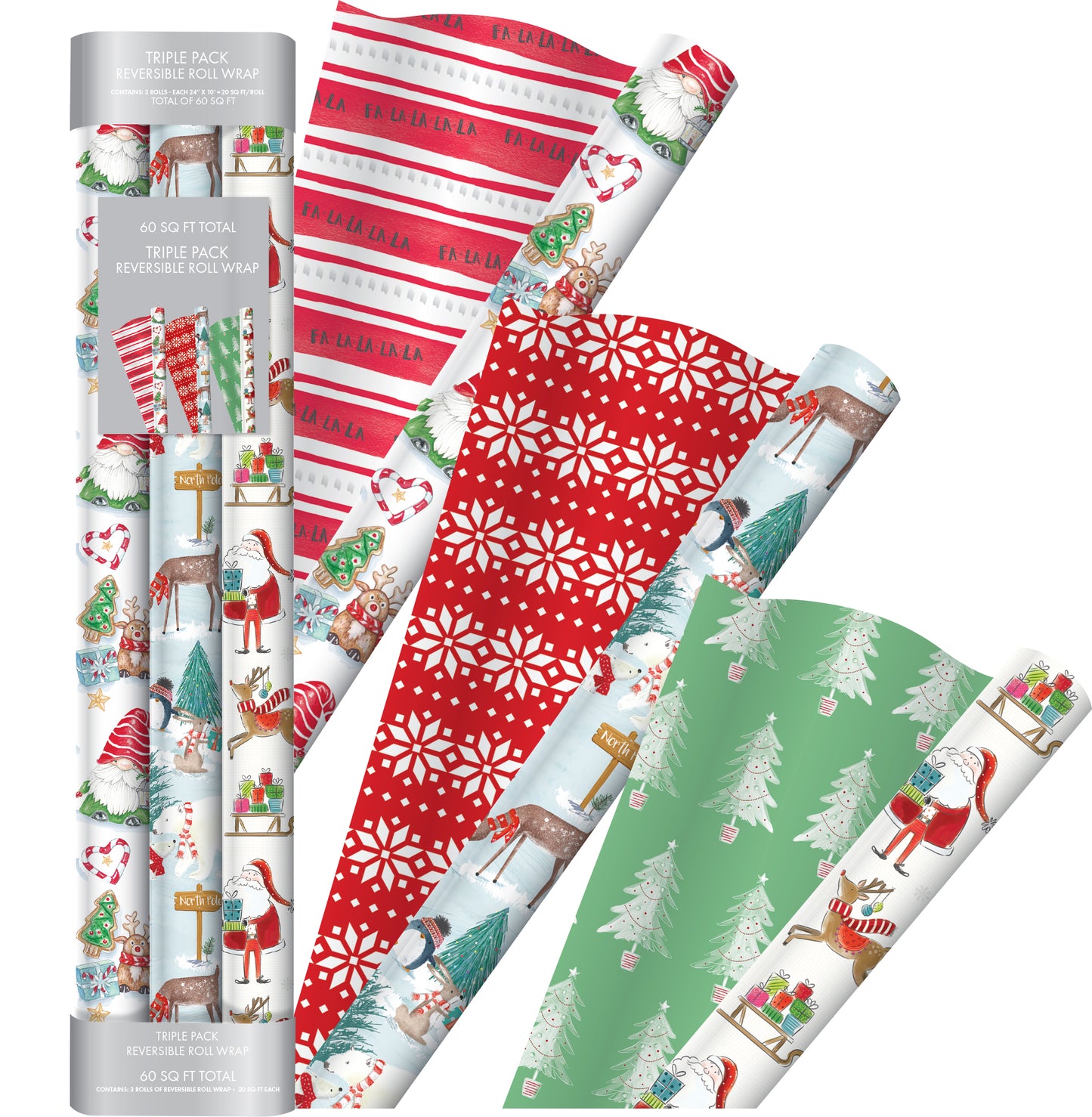 Whimsical Watercolour Triple Roll Set